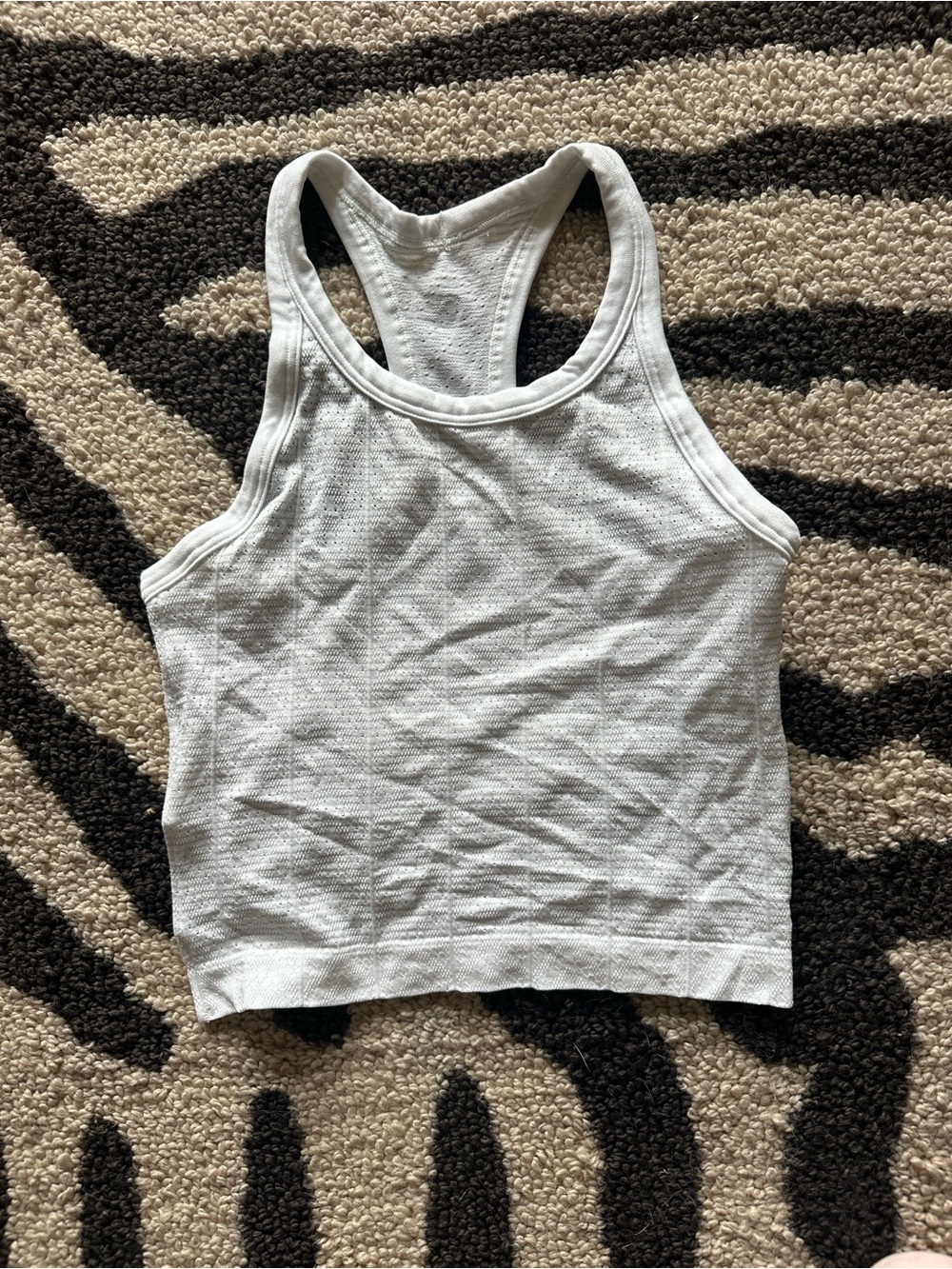 Swiftly Pointelle Cropped Racer Back Tank - Picture 2 of 4
